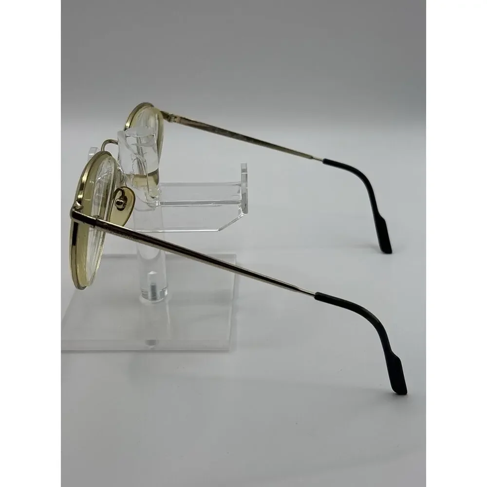 Benetton Boston Round Gold Eyeglass Frames Vintage 140 14